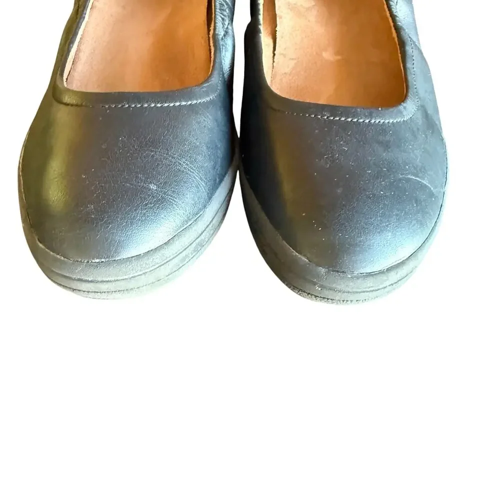 Vionic Women's Jacey Black Leather Wedge Pumps Slip On Comfort Arch Support - 9